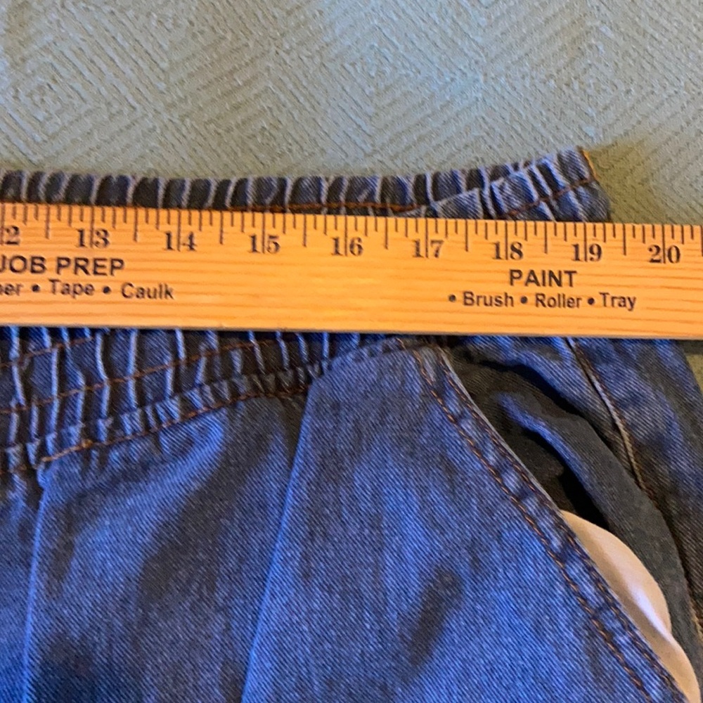 NWT Boohoo Women's Plus Size Jeans Paperbag Boyfriend Blue Wash Jogger Size 18